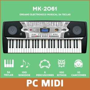 Teclado MK-2061 En Exhibición 5 Octavas Con Funda Y Micrófono