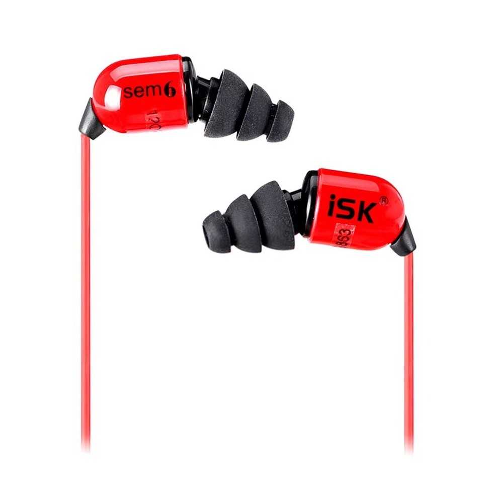 Auricular In Ear ISK SEM6 Color Rojo