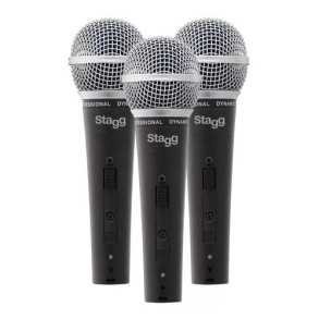 Set De Microfonos Stagg X 3 Dinámicos C/ Estuche Rigido