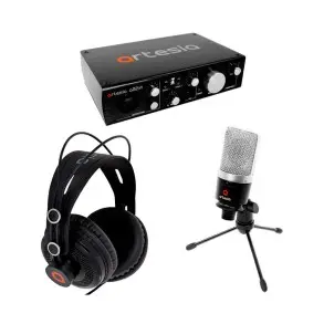 Pack Grabación Estudio Artesia ARB-4 Micrófono - Interfaz - Auriculares