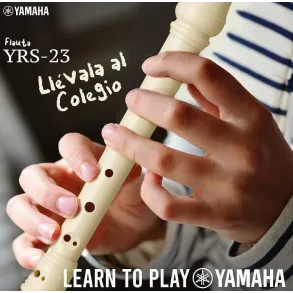 Flauta Dulce Soprano Escolar YAMAHA YRS23 con Funda Desarmable