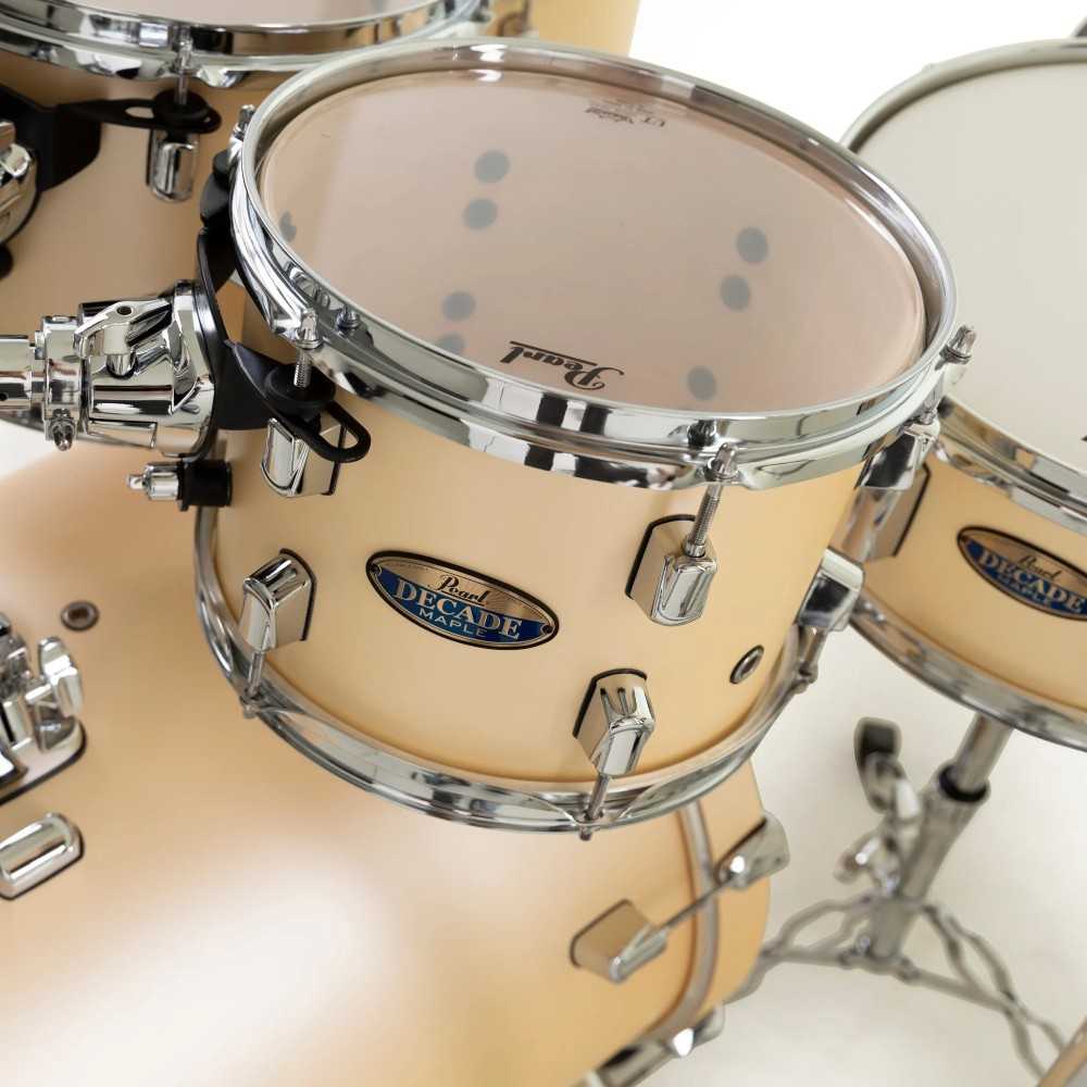 Bateria Pearl Decade Maple 5 Cuerpos Satin Gold Meringue