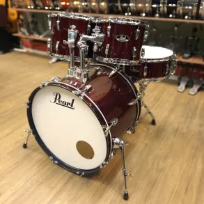 Bateria Pearl Roadshow 5 Cuerpos Bombo 22 Fierros + Platillos Red Wine