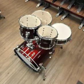 Bateria Pearl Roadshow 5 Cuerpos Bombo 22 Fierros + Platillos Red Wine