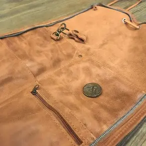 Lamanta Funda Porta Palillos De Cuero Mid stuche