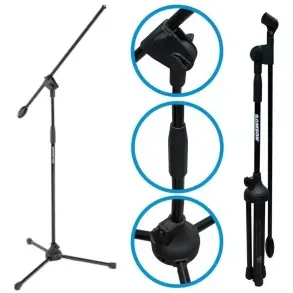 Soporte Samson para Microfono Boom Liviano Tres patas Altura Min 86cm - Max 143cm BL3