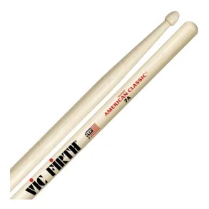 Vic Firth 7a Baquetas Palillos Hickory Punta De Madera
