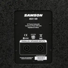 Bafle Subwoofer Pasivo 18" 500 watts Samson RSX118S