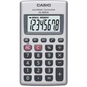Calculadora Casio Portátil 8 digitos Display grande HL-820VA