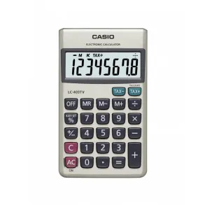 Calculadora Casio Portatil Display extra grande Gris LC-403-TV