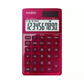 Calculadora Casio Portatil 10 digitos SL-1000TW-RD Rojo