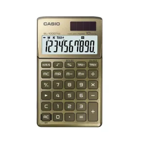 Calculadora Casio Portatil 10 digitos SL-1000TW-GD Dorado