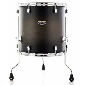 Tom De Piso Pearl Decade Maple De 14x14 Black Burst | Cuerpo Suelto | Tom Flotante - Chancha