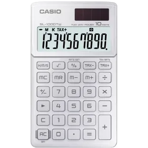 Calculadora Casio Portatil 10 digitos SL-1000TW-WE Blanco