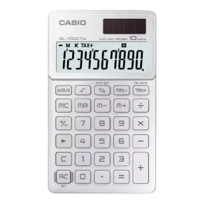 Calculadora Casio Portatil 10 digitos SL-1000TW-WE Blanco