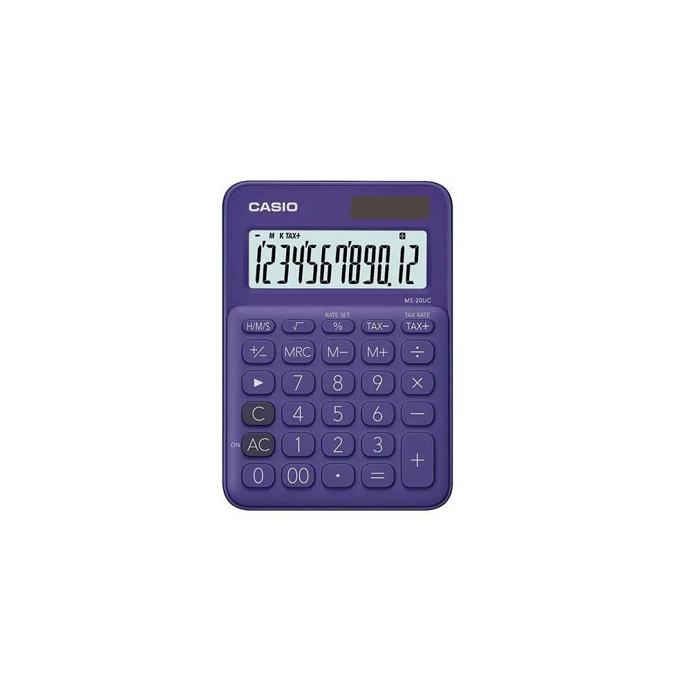 Calculadora Casio Escritorio 12 digitos MS-20UC-PL Violeta