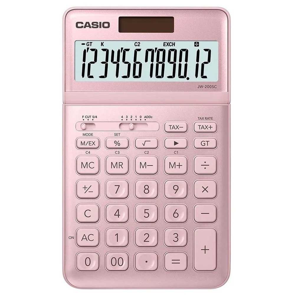 Calculadora Casio Escritorio 12 digitos JW-200SC-PK Rosa