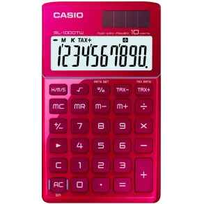 Calculadora Casio Portatil 10 digitos SL-1000TW-RD Rojo