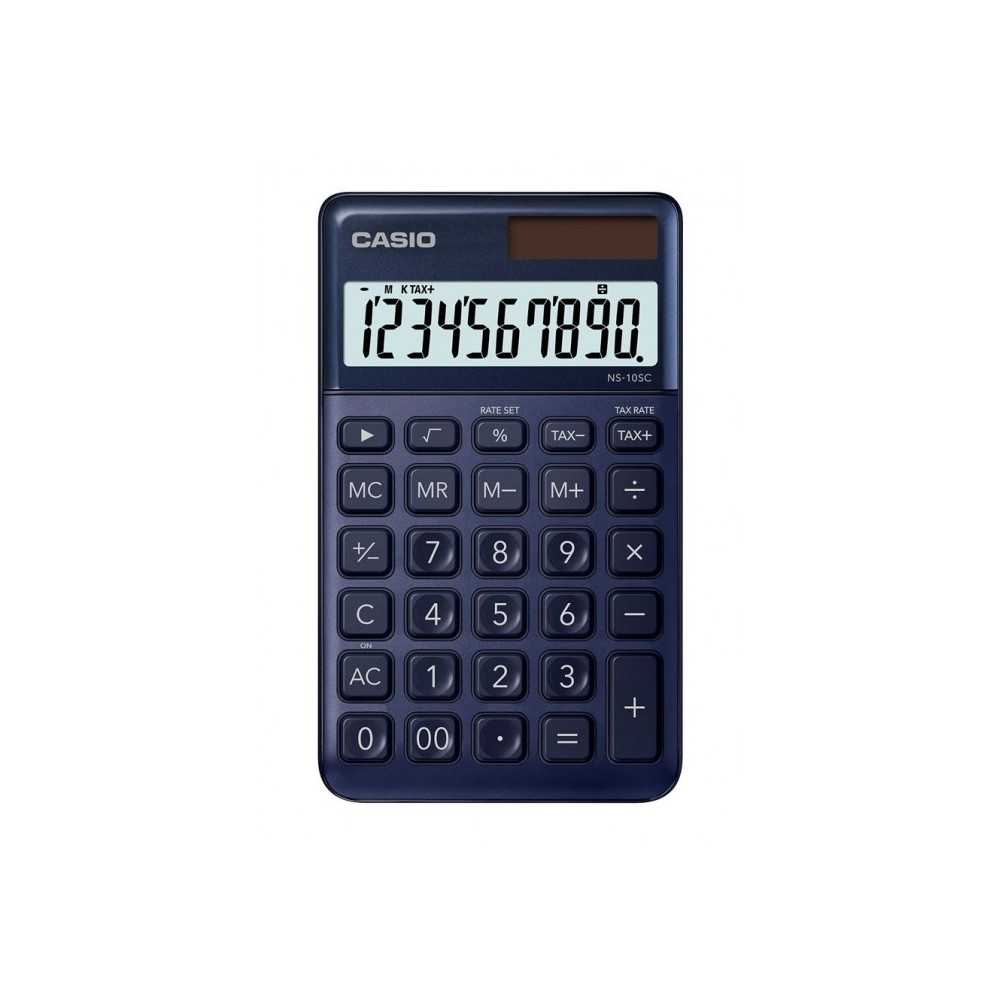 Calculadora Casio Escritorio 10 digitos NS-10SC-NY Azul Metal