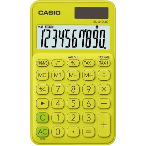 Calculadora Casio Portatil Display extra grande SL-310UC-YG Amarillo con verde