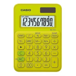 Calculadora Casio Escritorio 10 digitos MS-7UC-YG Amarillo