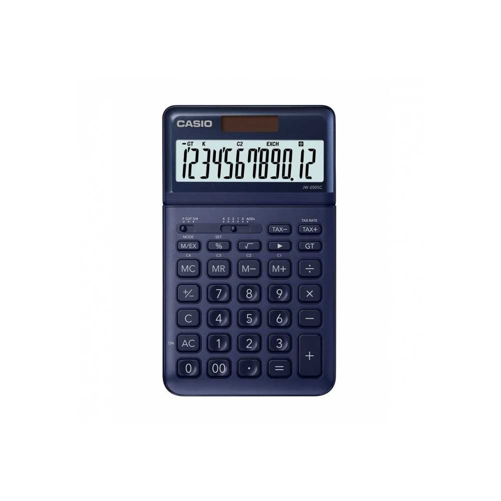 Calculadora Casio Escritorio 12 digitos JW-200SC-NY Azul Marino