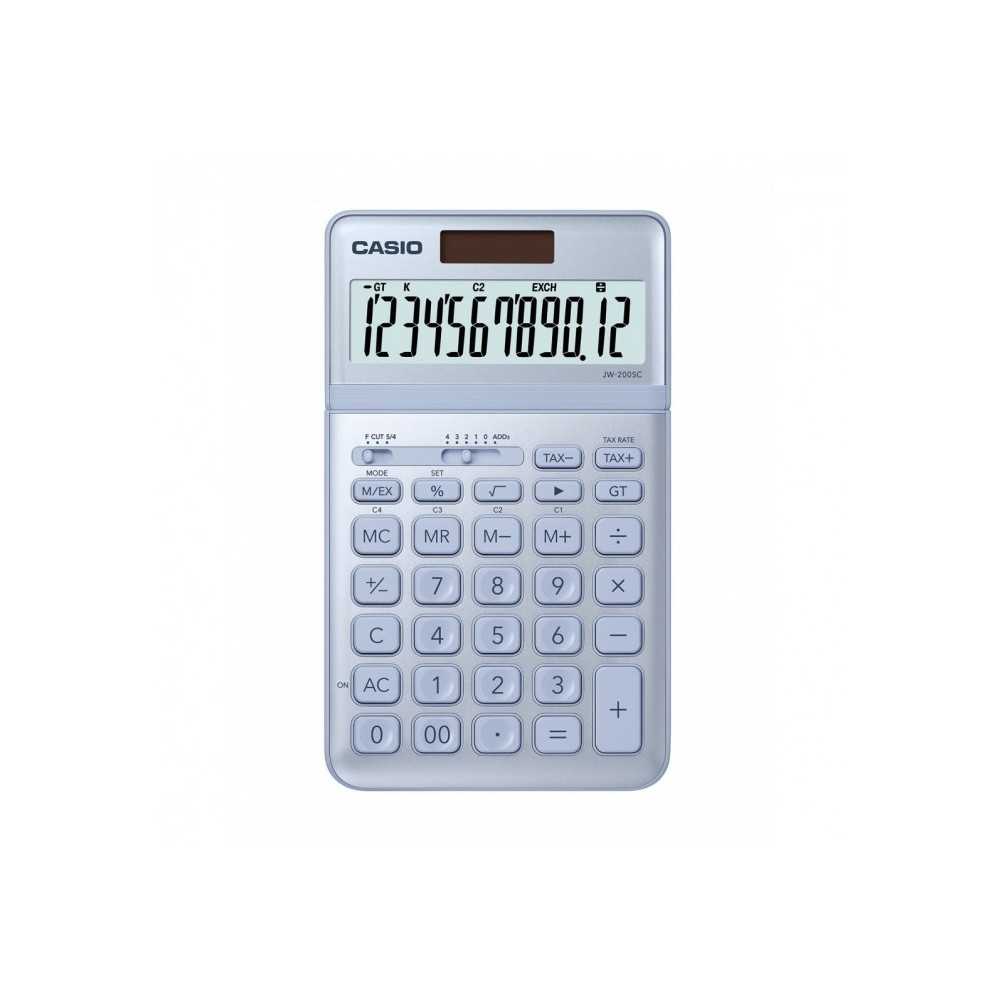 Calculadora Casio Escritorio 12 digitos JW-200SC-BU Azul