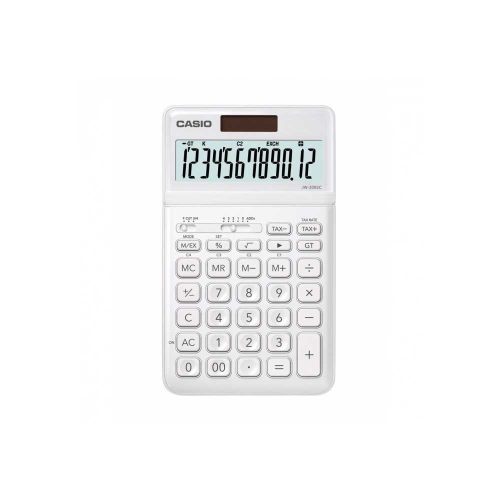 Calculadora Casio Escritorio 12 digitos JW-200SC-WE Blanco