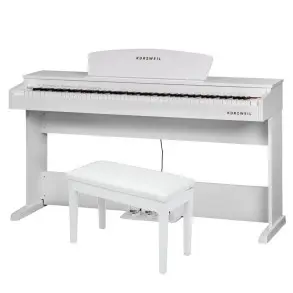 Piano Digital Kurzweil M70 88 Teclas Mueble Blanco con Banqueta