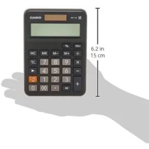 Calculadora Casio Escritorio 12 digitos Display extra grande MX-12B-BK