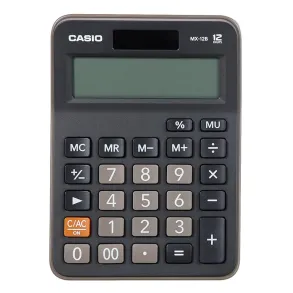 Calculadora Casio Escritorio 12 digitos Display extra grande MX-12B-BK