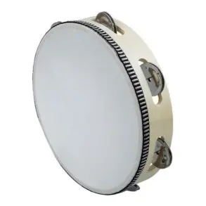 Pandereta Knight De 10 25cm Con Borde De Madera