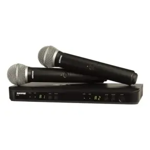 Microfono Inalambrico Shure Blx Doble Sistema Uhf 58 De Mano