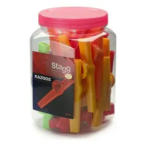 Pack 30 Kazoo Stagg De Plastico En Distintos Colores