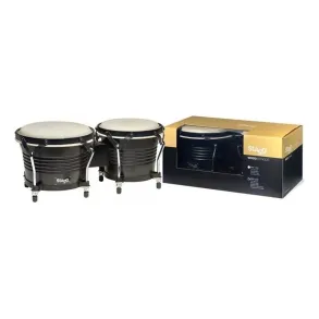 Bongoe Stagg Latino de madera 6.5" y 7.5" BW200 Negro