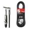 Cable Plug Plug 6 Metros Angular Ficha Metalica En L Stagg