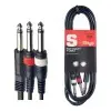 Cable De Audio Plug Mono A 2 Plug 3 Metros Stagg Mono