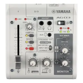 Consola Mixer Yamaha Streaming Usb 3 Canales Interfaz Ag