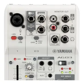 Consola Mixer Yamaha Streaming Usb 3 Canales Interfaz Ag