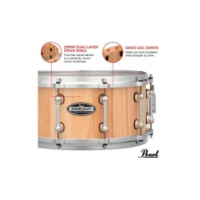 Redoblante Pearl STAVECRAFT 14x 6,5" Material Thai Oak Natural