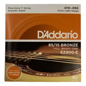 Encordado Daddario Ez900e Acustica Bronze 010 1ra Extra