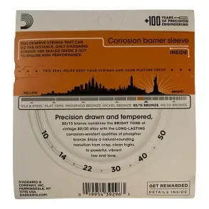 Encordado Daddario Ez900e Acustica Bronze 010 1ra Extra