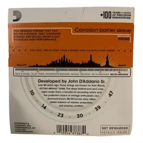 Encordado Daddario Ej10-e Extra Light Gauge Bronze 1ra Extra
