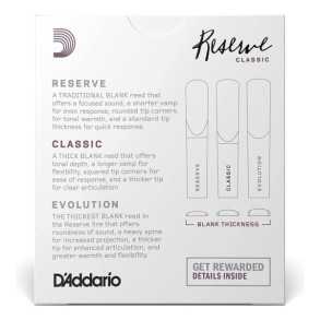 Cañas RESERVE CLASSIC Clarinete Bb N° 3.5+ Pack X10