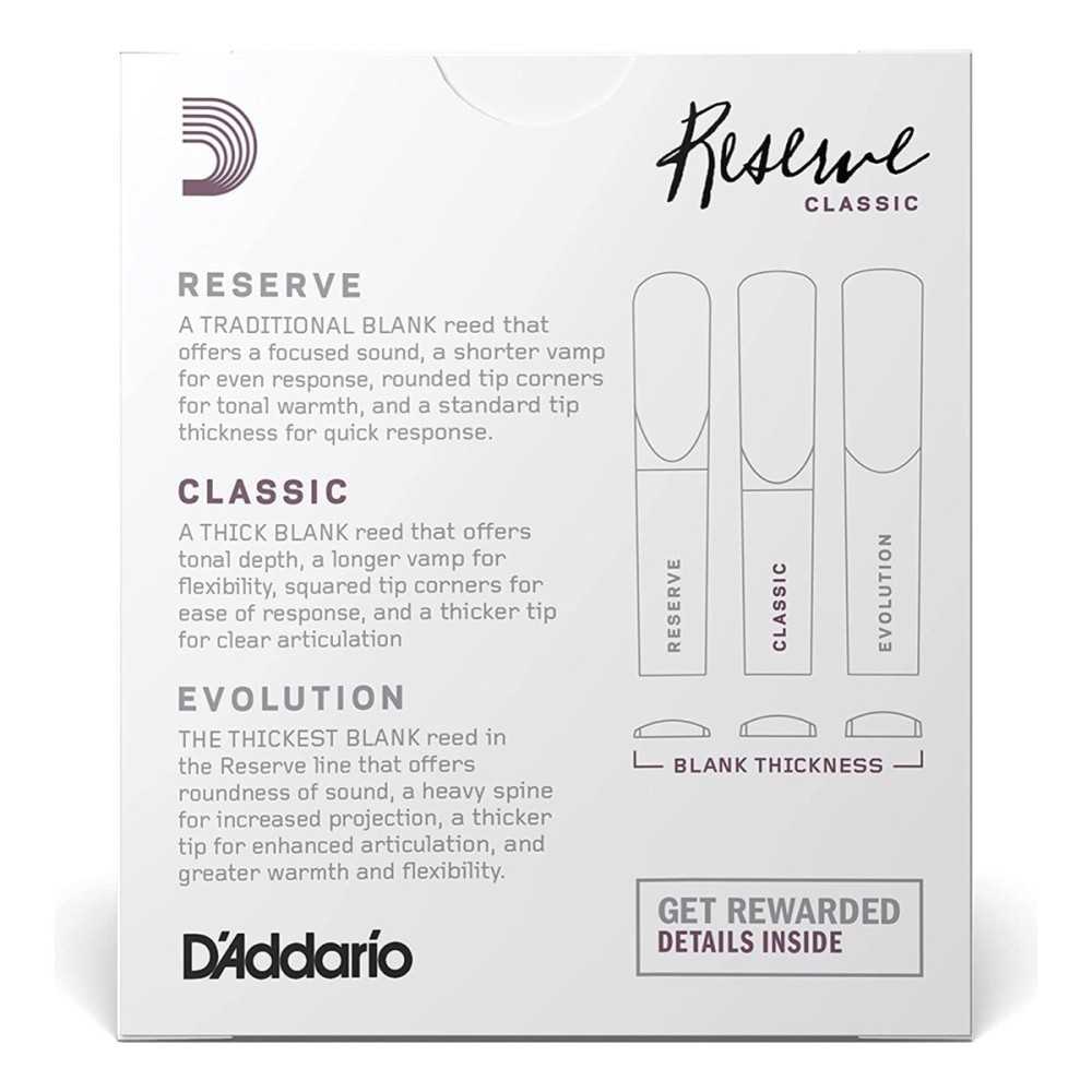Cañas RESERVE CLASSIC Clarinete Bb N° 3.5+ Pack X10