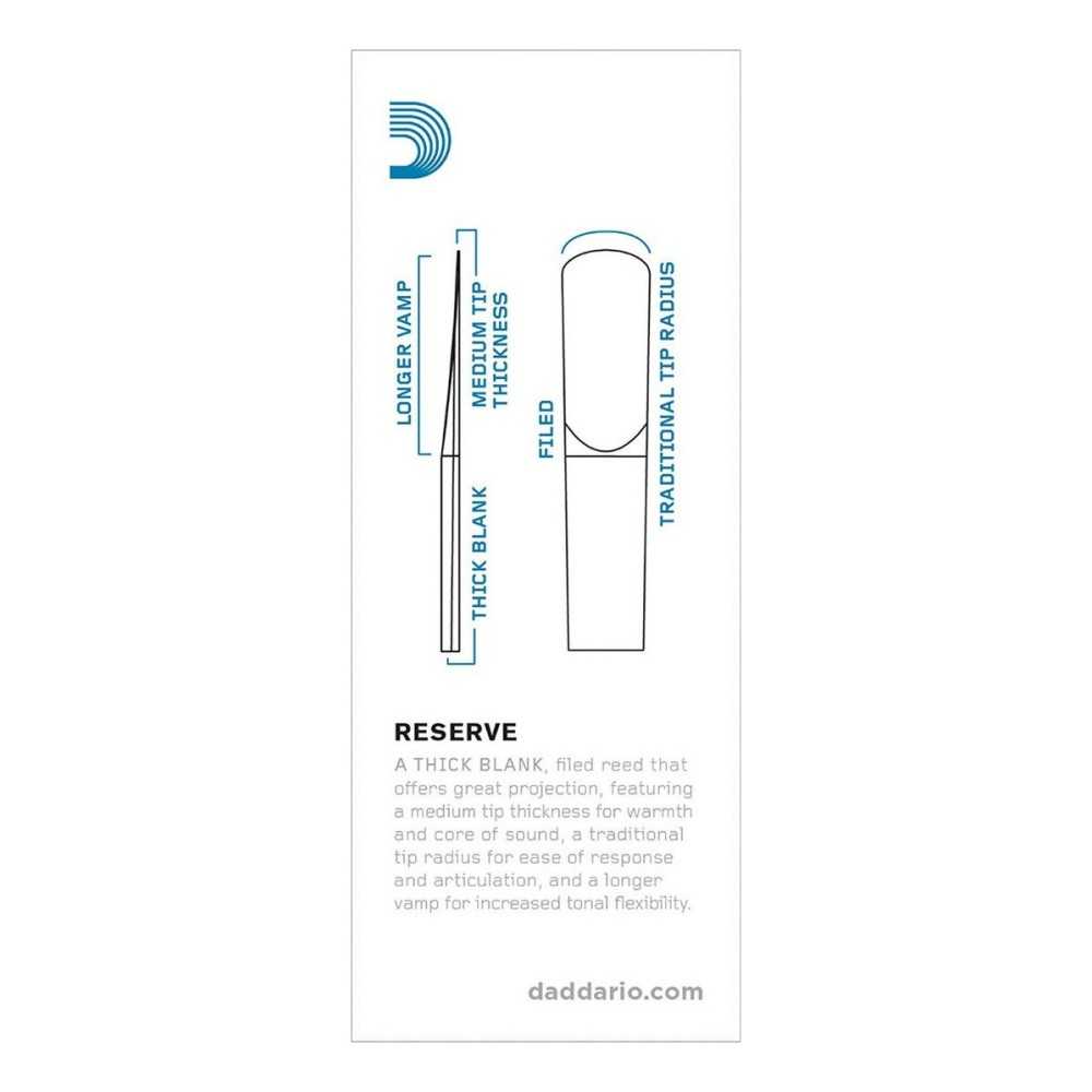 Cañas RESERVE Clarinete Bajo N° 3.5 Pack x5