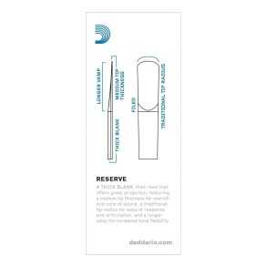 Cañas RESERVE Clarinete Bajo N° 3.5+ Pack x5 U
