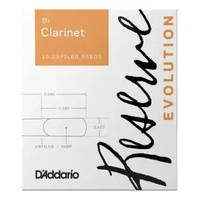 Cañas Daddario Reserve Evolution Para Clarinete Sib Pack X10 N2.5