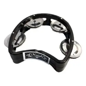 Pandereta Media Luna Knight Pequeña 4 Sonajas 4.5 X 5.5 JB918-BK