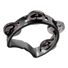Pandereta Media Luna Knight Pequeña 4 Sonajas 4.5 X 5.5 JB918-BK